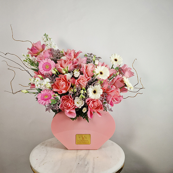 Pink Heart Vase V1