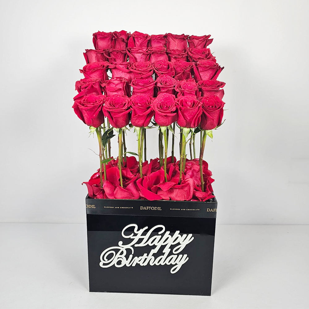 Red birthday bouquet