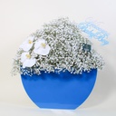 Blue gypsophilia bouquet