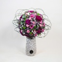 vase of hyacinth flowers