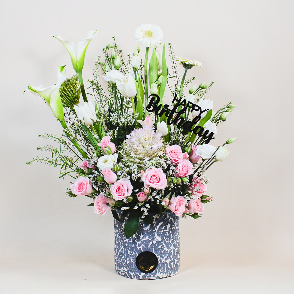 Green birthday Vase