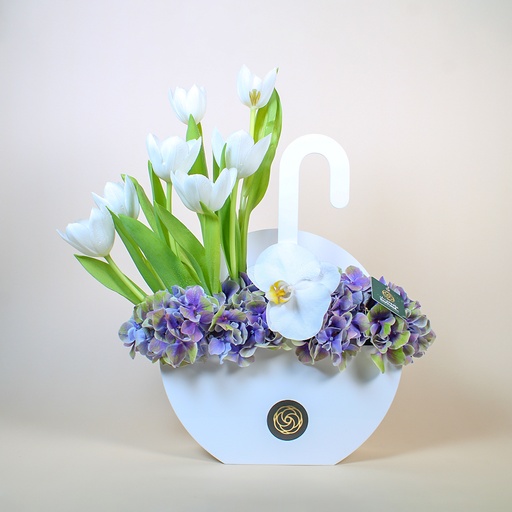 [DFD-BQT-145555] White tulip bouquet